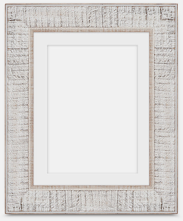 Sausalito Ribbed 4 x 6 Picture Frame, White
